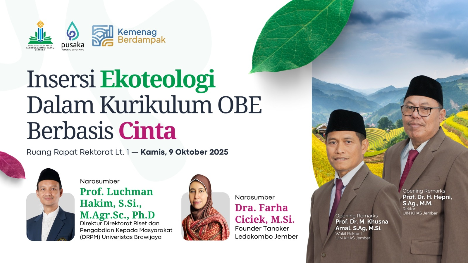 Workshop Bootcamp Ecotheology Studies: Multidisciplinary Approaches di UIN KHAS Jember